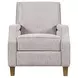 York Gray Recliner Accent Chair with Nailhead Trim