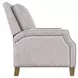 York Gray Recliner Accent Chair with Nailhead Trim