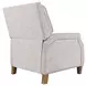 York Gray Recliner Accent Chair with Nailhead Trim