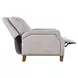 York Gray Recliner Accent Chair with Nailhead Trim