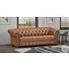 Haworth Saddle Leather 88" Sofa with Nailhead Trim
