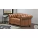 Haworth Saddle Brown Top Grain Leather Loveseat