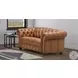 Haworth Saddle Leather 69" Loveseat with Nailhead Trim