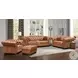 Haworth Saddle Leather Upholstered Accent Chair with Nailhead Trim