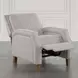 York Sand Recliner Accent Chair with Nailhead Trim