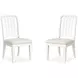 Willowbrook Beige Upholstered Slat Back Side Chair Set of 2