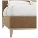 Edwin Suede King Upholstered Wing Shelter Bed
