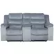 Willow Gray 75" Console Loveseat with Dual Recliner
