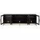 Fernholt Coffee Bean and Burnished Brass 84" TV Stand