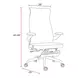 Meridian White Upholstered Swivel Desk Chair with Massage and USB Charging