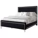 Ava Black Queen Upholstered Panel Bed