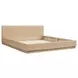 Round Off Light Brown Queen Platform Bed