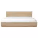 Round Off Light Brown Queen Platform Bed