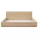 Round Off Light Brown King Platform Bed