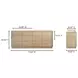 Round Off Natural Oak 4 Door Sideboard