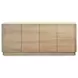 Round Off Natural Oak 4 Door Sideboard