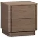 Round Off Tall Walnut Brown 2 Drawer Nightstand