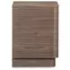 Round Off Tall Walnut Brown 2 Drawer Nightstand