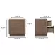 Round Off Tall Walnut Brown 2 Drawer Nightstand