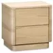 Round Off Natural Oak 2 Drawer Tall Nightstand