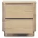 Round Off Natural Oak 2 Drawer Tall Nightstand