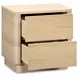 Round Off Natural Oak 2 Drawer Tall Nightstand