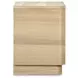 Round Off Natural Oak 2 Drawer Tall Nightstand