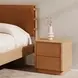 Round Off Natural Oak 2 Drawer Tall Nightstand