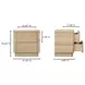 Round Off Natural Oak 2 Drawer Tall Nightstand