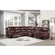 Denver Brown Modular Power Reclining Sectional with USB Charging