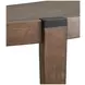 Kaysen Wallaby and Matte Black Demilune Sofa Table