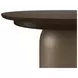 Verge Handcrafted Walnut and Bronze Metallic Extendable Round Dining Table