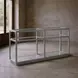 Glaze Vintage Blue Rectangular Glass Top Console Table