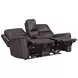 Eldridge Steamboat Brown Leather 76" Zero Gravity Power Reclining Loveseat with Console and USB Charging
