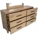 Brookstone Rustic Caramel 6 Drawer Dresser