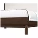Verge Handcrafted Walnut and Cream King Upholstered Panel Bed