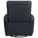 Rovelle Abby Navy Leather Manual Swivel Glider Recliner