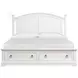 Crownfall Whisper White and Cerused Nutmeg Queen Storage Panel Bed