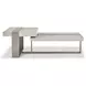 Tempo Larza and Satin Nickel Rectangular Cocktail Table