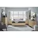 Meadowrise Sandstone Beige 6 Drawer Dresser with Rectangular Mirror