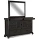 Bellamy Peppercorn 8 Drawer Dresser with Rectangular Mirror