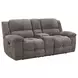 Branton Cabot Stone 86" Manual Reclining Loveseat with Console and USB Charging