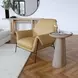 Ambroise Brown Leather Upholstered Club Chair