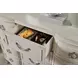 Harmony Eggshell and Black 12 Drawer Emelie Dresser with Rectangular Schafer Mirror