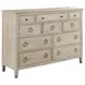 Clearview Oyster 10 Drawer Jupiter Bureau with Freeform Accent Mirror
