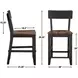 Bermuda Black 24" Short Back Counter Height Stool Set of 2