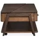 Hallie Milk Chocolate and Dark Chocolate Rectangular Lift Top Cocktail Table