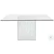 Arctic Clear 60" Square Dining Table