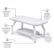 Bay Harbor Distressed White Rectangular Coffee Table