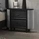 Skyline Onyx 2 Drawer Nightstand with USB Charging